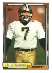 1992 Topps Base Set Morten Andersen #427 card