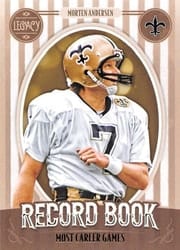2019 Panini Legacy Record Book Morten Andersen #RB-MA card