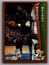 1992-93 Fleer Base Set Moses Malone #127 card