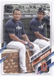 2021 Topps Base Set Motor City Mashers (Miguel Cabrera / Jonathan Schoop) #152 card
