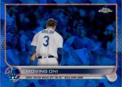 2022 Topps Chrome Sapphire Edition Base Set Moving On! #238 card
