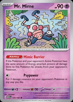 151 Mr. Mime #122 card
