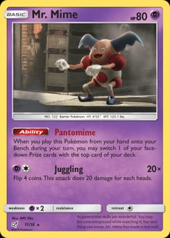Detective Pikachu Mr. Mime #11 card