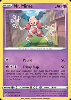 2022 Lost Origin Mr. Mime #67 card