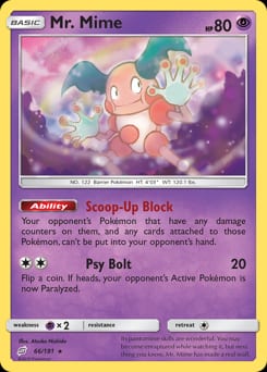Team Up Mr. Mime #66 card