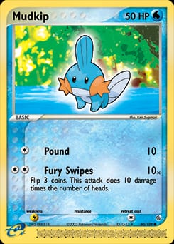 2003 Ruby & Sapphire Mudkip #60 card