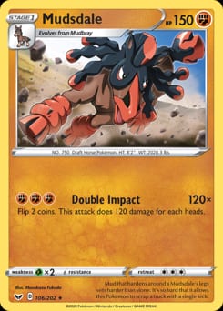Sword & Shield Mudsdale #106 card