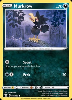 Battle Styles Murkrow #93 card