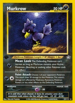 Neo Genesis Murkrow #24 card