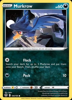 Silver Tempest Murkrow #106 card