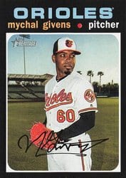 2020 Topps Heritage Base Set Mychal Givens #237 card