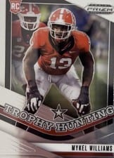 2025 Panini Prizm Draft Picks Trophy Hunting Mykel Williams #14 card