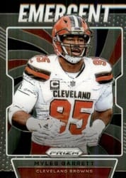 2019 Panini Prizm Emergent Myles Garrett #17 card