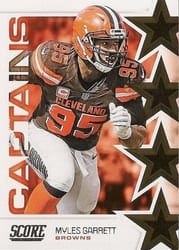 2019 Score Captains Myles Garrett #C-17 card