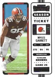 2022 Panini Contenders Base Set Myles Garrett #25 card