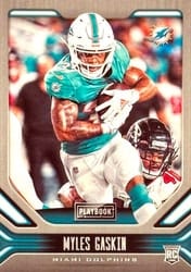 2019 Panini Playbook Base Set Myles Gaskin #188 card