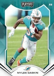 2021 Panini Playoff Base Set Myles Gaskin #9 card