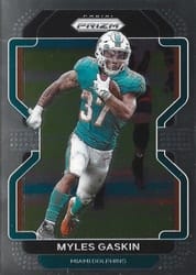 2021 Panini Prizm Base Set Myles Gaskin #108 card