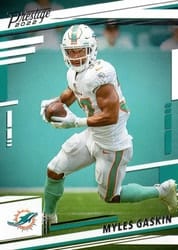 2022 Panini Prestige Base Set Myles Gaskin #181 card