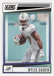 2022 Score Base Set Myles Gaskin #275 card