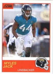 2019 Score Base Set Myles Jack #68 card