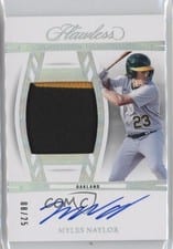 2024 Panini Flawless Draft Patch Autographs Myles Naylor #DPA-MN card