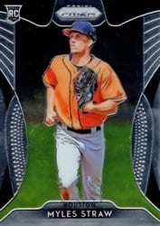2019 Panini Prizm Base Set Myles Straw #96 card