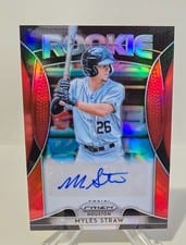 2019 Panini Prizm Rookie Autographs Myles Straw #RA-MS card