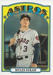 2021 Topps Heritage Base Set Myles Straw #272 card