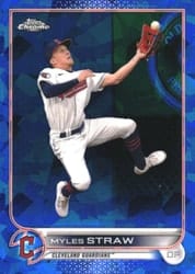 2022 Topps Chrome Sapphire Edition Base Set Myles Straw #654 card