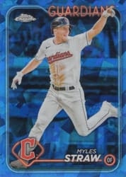 2024 Topps Chrome Sapphire Edition Base Set Myles Straw #361 card