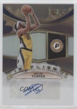 2022-23 Panini Select In Flight Signatures Myles Turner #IFS-MYT card
