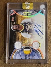 2025-26 Topps 3 Veteran 3 Patch Autographs Myles Turner #V3A-MT card