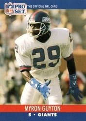 1990 Pro Set Base Set Myron Guyton #595 card