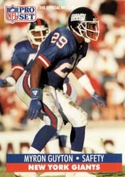 1991 Pro Set Base Set Myron Guyton #61 card