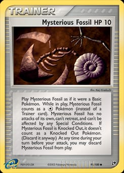 Sandstorm Mysterious Fossil #91 card