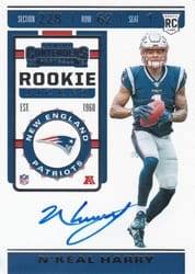 2019 Panini Contenders Base Set N'Keal Harry #109 card