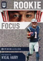 2019 Panini Unparalleled Rookie Focus N'Keal Harry #RF-NH card
