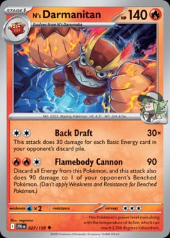 Journey Together N's Darmanitan #27 card