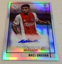 2020 Topps Merlin Chrome UEFA Champions League Autographs Naci Unuvar #BCA-NU card