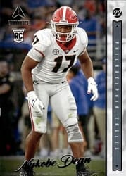 2022 Panini Luminance Base Set Nakobe Dean #148 card
