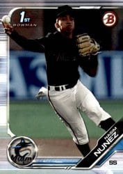 2019 Bowman Draft Base Set Nasim Nunez #BD-141 card
