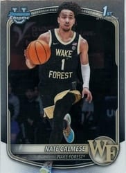 2025-26 Bowman Chrome Prospects Nate Calmese #BCP-92 card