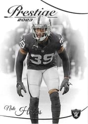 2023 Panini Prestige Base Set Nate Hobbs #158 card