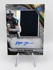 2024 Bowman University Best Prospect Jumbo Relic Autographs Set Nate Johnson #PJA-NJ card