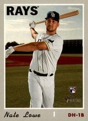 2019 Topps Heritage Base Set Nate Lowe #604 card