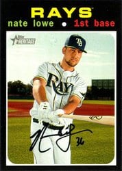 2020 Topps Heritage Base Set Nate Lowe #220 card
