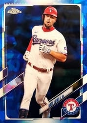 2021 Topps Chrome Update Sapphire Edition Base Set Nate Lowe #US136 card