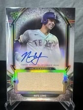 2024 Topps Triple Threads Autograph Single Jumbo Relics Nate Lowe #AJR-NL card
