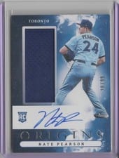 2021 Panini Chronicles Origins Rookie Jumbo Material Autographs Nate Pearson #OJA-NP card